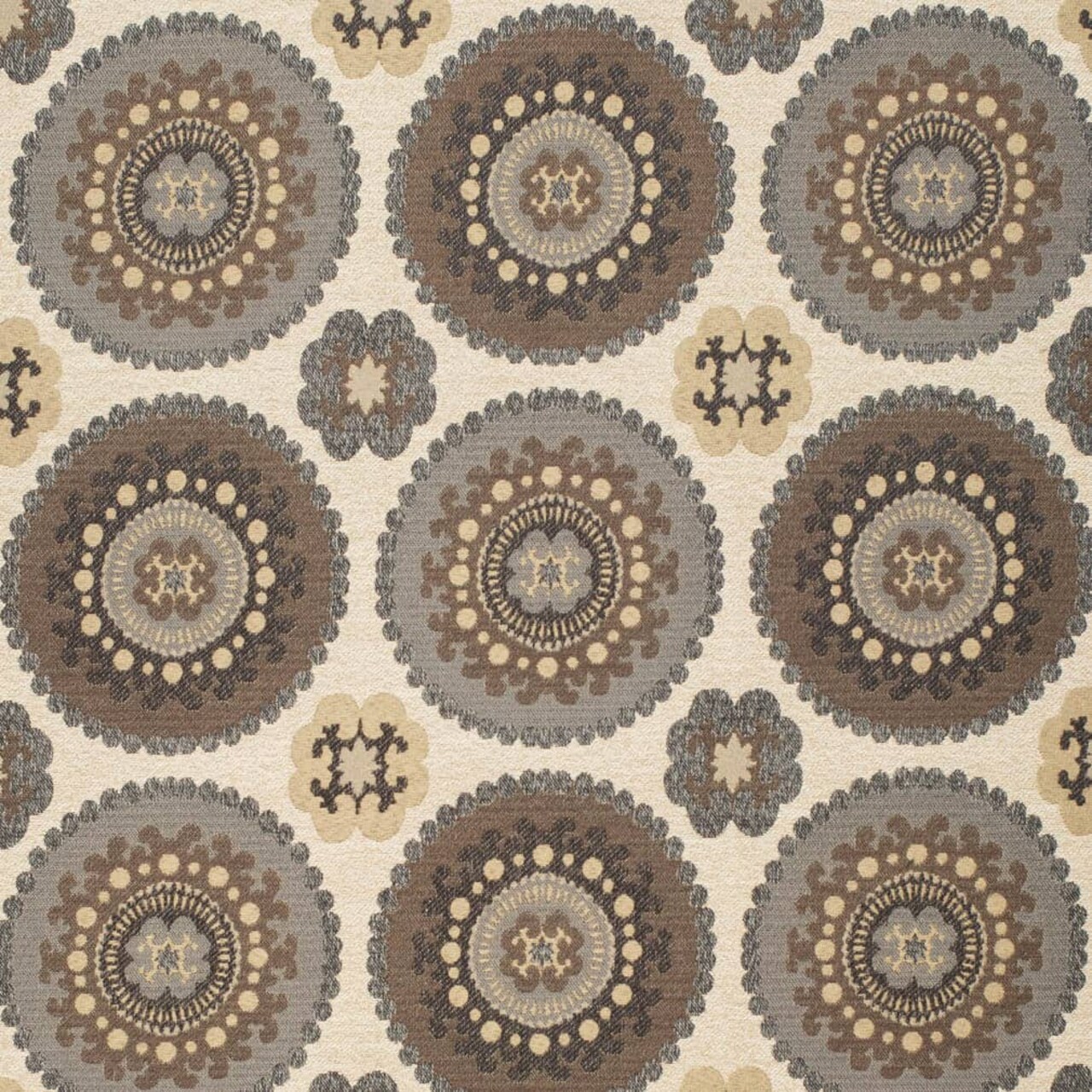 Iron - Brown,grey Silver Abstract Geometric,global Upholstery Fabric 54 Inches"